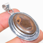 Mud Crack Fossil Handmade 925 Sterling Silver Gift Pendant 1.97 e4j89