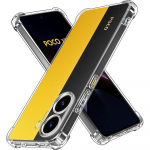 Smūgiams atsparus silikoninis mink&scaron;tas dėklas Xiaomi POCO X7 X6 X5 X4 X3 Pro GT 5G Skaidrus galinis dangtelis Itin plonas skaidrus apvalkalas Coque Funda POCO X7