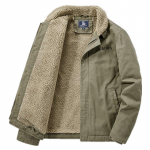 Vyri&scaron;ka striukė rudens ir žiemos drabužiams plius aksominė storos medvilnės &scaron;ilta didelio dydžio laisvalaikio striukė M