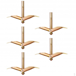 5 Ground Anchors for Grape Trellis Support in Greenhouses And Orchards Small auksas