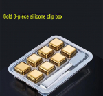 Auksinis nerūdijančio plieno viskio ledo kubelių rinkinys - Metalinis greitai &scaron;aldantis 304 plienas viskiui, vynui ir kt.