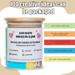 120 Date Ideas In A Jar Color Coded Date Ideas Budget friendly Date Jar Wedding Anniversary Present One Size