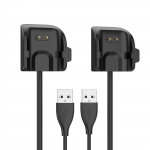 Greitas i&scaron;maniojo laikrodžio įkroviklio laikiklis Samsung Galaxy Fit 2 USB įkrovimo kabelis Samsung Galaxy Fit 2 maitinimo įkroviklio doko stotelė juoda