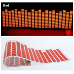 Automobilio priekinio stiklo LED garsu aktyvuojamas ekvalaizeris neoninė EL &scaron;viesa muzikos ritmo blyksėjimo lempa lipdukas stilius su valdymo dėžute 90x25cm Red