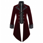 Naujas Viduramžių Retro Smokingas Vidutinio ilgio Panko Vyri&scaron;kas Paltas Helovino Cosplay Vampyro Princo Džentelmeno I&scaron;leistuvių Suknelė XXXL black