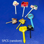 Gyvūnų vaisių &scaron;akutės maistinės klasės plastikiniai mini animaciniai filmukai vaikams pyragaičiai vaisių dantų krap&scaron;tukas Bento pietūs Bento priedai vakarėlio dekoravimo dovana 5PCS
