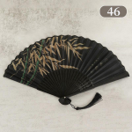Kinų japoni&scaron;kas &scaron;ilkinis lankstomas vėduoklis, medinis kotas, klasikinis &scaron;okių vėduoklis, auk&scaron;tos kokybės kutas, eleganti&scaron;kas moteri&scaron;kas vėduoklis, namų dekoracija