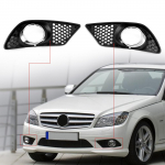 Poros priekinio buferio rūko žibinto grotelių komplektas, tinkantis Mercedes Benz C-Class W204 2008-2010