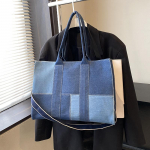 Didelės Talpos Džinsinis Krep&scaron;ys Moterims Naujas Pečių Krep&scaron;ys Kelioninis Rankinis Krep&scaron;ys balta