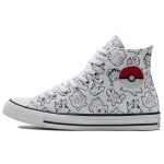 Pokemon x Converse Chuck Taylor All Star High Poke Ball Unisex sportbačiai Balti Juodi Universiteto Raudoni A01651C 37