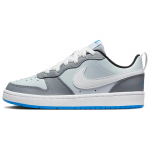 Nike Court Borough Low 2 SE GS Pure Platinum Photo Blue Vaikams Sportbačiai Pilki Balti &Scaron;alto Pilkumo BQ5448-019 35.5