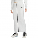 Nike Sportswear Tech Fleece FW24 Minimalistinis Patogus Universalus Slim Fit Laisvalaikio Ilgas Sijonas Moteri&scaron;ki Sijonai &Scaron;viesiai Pilka Spalvų Blokas Juoda HJ0919013 M