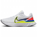 Nike React Infinity Run Flyknit 3 Premium Balti Volt Skriejiko Mėlyni Sportbačiai DX1629-100 41