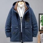 Žieminės vandeniui atsparios parkos vyrams, storos striukės, paltas 10XL 11XL plius dydžio mada, kasdienė, kargo parka, vyri&scaron;kas žieminis paltas, didelis dydis 11XL 9XL mėlyna