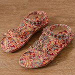 Mada Moteri&scaron;ki sandalai Bohemijos stiliaus Moteri&scaron;ki plok&scaron;čiapadžiai sandalai Vasara 2025 Sandalias De Mujer Nauji vasariniai batai Moteri&scaron;ki vasariniai batai Moteri&scaron;ki 36