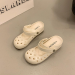 Interneto įžymybė juodi vidiniai auk&scaron;tinantys mai&scaron;elio galvutės plok&scaron;čiu dugnu skylėti &scaron;lepetės moteri&scaron;ki vasaros drabužiai 2025 naujos retro Birkencool &scaron;lepetės 35