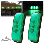 Ygmylandbb LED sunkvežimio &scaron;oninis gabaritinis žibintas, 24V, , 3 LED &scaron;oninis žibintas, automobilio pločio žibintas, 4 pieces žalia