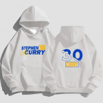 Kario krep&scaron;inio medvilninis spausdintas džemperis su gobtuvu Golden State Vaikams Sportinis megztinis Warrior Stephen Džemperis Madingas gatvės drabužis Laisvalaikio S