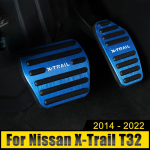 Skirtas Nissan X-Trail X Trail Xtrail T32 T33 2014-2017 2018 2022 2023 Automobilių degalų akceleratoriaus stabdžių pedalų dangtis Red AT 2pcs