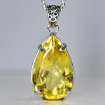 Geltonas Topazas 73.2 Ct SERTIFIKUOTAS Kriau&scaron;ės Pakabukas 925 Sterlingas Sidabras Geriausiai Dovanai MY-PD-111-NS 30 mm Approx.