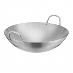 40 cm nerūdijančio plieno nelipnus wok su dvigubomis rankenomis