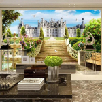 Europieti&scaron;ko stiliaus 3d stereofoninio sodo tapetai Fono sieninė freska Svetainės tapetai 200 cm(W) x 140 cm(H)