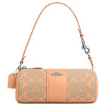 Coach Nolita 20 Klasikinis monogramos užtrauktuku užsegamas audinio ir odos peties krep&scaron;ys-tote Mažas moteri&scaron;kas rankinukas &Scaron;viesiai oranžinis CU003-SVS9W Basic Set (Bag+Dust Bag)