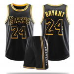 Lakers Kobe Bryant # 24 Krep&scaron;inio mar&scaron;kinėlių komplektas Paaugliams Krep&scaron;inio uniforma Juoda 110