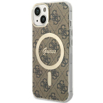 Guess GUHMP13MH4STW iPhone 13 / 14 / 15 6.1 brązowy/brown hardcase 4G MagSafe