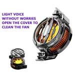 Universalus ne&scaron;iojamas magnetinis puslaidininkinis telefono au&scaron;intuvas, galinis spaustukas 2 viename, žaidimų au&scaron;intuvas, telefono &scaron;aldytuvas, au&scaron;inimo ventiliatorius juoda