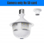 WiFi lemputės saugumo kamera, spalvotas naktinis matymas, dvipusis garsas, belaidis automatinis sekimas, 360&deg; panoraminis žuvies akies objektyvas, patalpų IP vaizdo stebėjimo kamera Bulb Camera