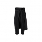 Y-3 FW21 Sluoksniuotos Juosmenį Suspaudžiančios Sijonkelnės Moteri&scaron;kos Kelnės Juodos GV0348 XXS