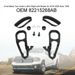 Priekiniai juodi vilkimo kabliai kairysis ir de&scaron;inysis su Mopar 82215268AB, skirti 2019 2020 Ram 1500