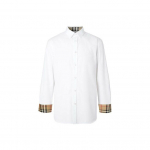 Burberry Slim Fit Monogramos Ra&scaron;to Tamprus Medvilninis Poplininis Mar&scaron;kinys 'Baltas' 80323081 One Size 13 balta