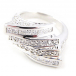 Bague Argent 'Quattuor' blanc