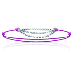 Les Tr&eacute;sors De Lily [J0814] - Bracelet Argent 'Billes' rose argent&eacute; - 3 rangs ry&scaron;kiai rožinė