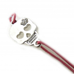 Les Tr&eacute;sors De Lily [N0778] - Bracelet cr&eacute;ateur 'T&ecirc;te de Mort' rose
