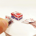 Mini Mielas 1:12 Lėlių namelio Miniatiūros Pokeris Namų Dekoracija Pokerio Kortos Žaidimas Lėlei 1 set