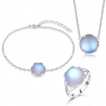 Umcho 925 Sterling Sidabro papuo&scaron;alų rinkiniai Aurora Crystal Ring karoliai Apyrankės Žiedai Moterims Vestuvių vakarėlio dovanų papuo&scaron;alų rinkiniai 5