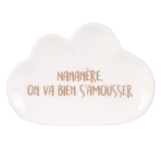Les Tr&eacute;sors De Lily [A1814] - Porte-savon c&eacute;ramique 'Nuage' blanc - 10 cm balta