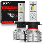 2 vnt 12000LM H7 H4 LED priekinis žibintas H1 H8 H11 LED rūko žibinto lemputė H16(JP) 9005 HB3 9006 HB4 9012 Hir2 LED DRL automobilio rūko žibintas 6000K H1