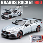 1/24 Scale Brabus Rocket 900 Diecast automobilio modelio žaislas, atsukamas žaislinė transporto priemonė su garsu ir &scaron;viesa vaikams, mažiems berniukams, mergaitėms, dovanų kolekcija 1:24-size:21.2*8.1*5.8cm pilka