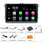NAUJAS 9 colių Android 9.1 HD 1080P jutiklinis ekranas 2Din Car Radio Stereo su GPS WiFi MirrorLink FM Bluetooth D-Play Forvolkswagen Skoda Seat Golf Polo