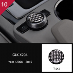 Carbon Fiber For Mercedes Benz GLK X204 Interior Gearshift AC CD button Panel Door Armrest Cover Trim Car Sticker 10 Type gray