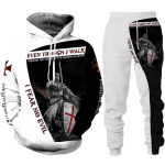Retro Knight Templar Armor 3D spausdinti vyri&scaron;ki gobtuvai / kelnės / kostiumas Harajuku Jesus God Tracksuit sportinė apranga, kietas 2 dalių drabužių rinkinys M