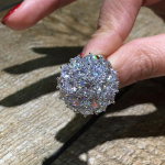 Nekilnojamasis Diwenfu 14k balto aukso kubinis cirkonio žiedas moterims Anillos De vestuvinės juostos balto aukso papuo&scaron;alų žiedas Anel Bohemia brangakmenis 10 balta