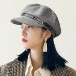 Rudens ir žieminė vilnos veltinio a&scaron;tuonkampė skrybėlė Didžiosios Britanijos mergaičių mados prigludusios laikra&scaron;čių berniukų moteri&scaron;kos didelio dydžio beretės 54 cm 56 cm 57,5 ​​cm 59 cm 61 cm 57.5cm