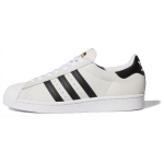Adidas Superstar Balti Juodi Vyri&scaron;ki Sportbačiai Debesėlio Baltumo Pagrindinės Juodos Aukso Metalo FV0322 44⅔ white