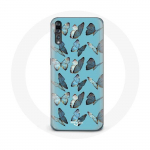 Coque pour Huawei p20 Papillons Fond Bleu mėlyna