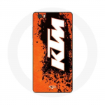 Coque pour Huawei P8 KTM Logo blanc fond orange
